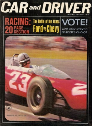 CAR & DRIVER 1964 JAN - RACING Spcl, HOLMAN & MOODY, AMILCAR